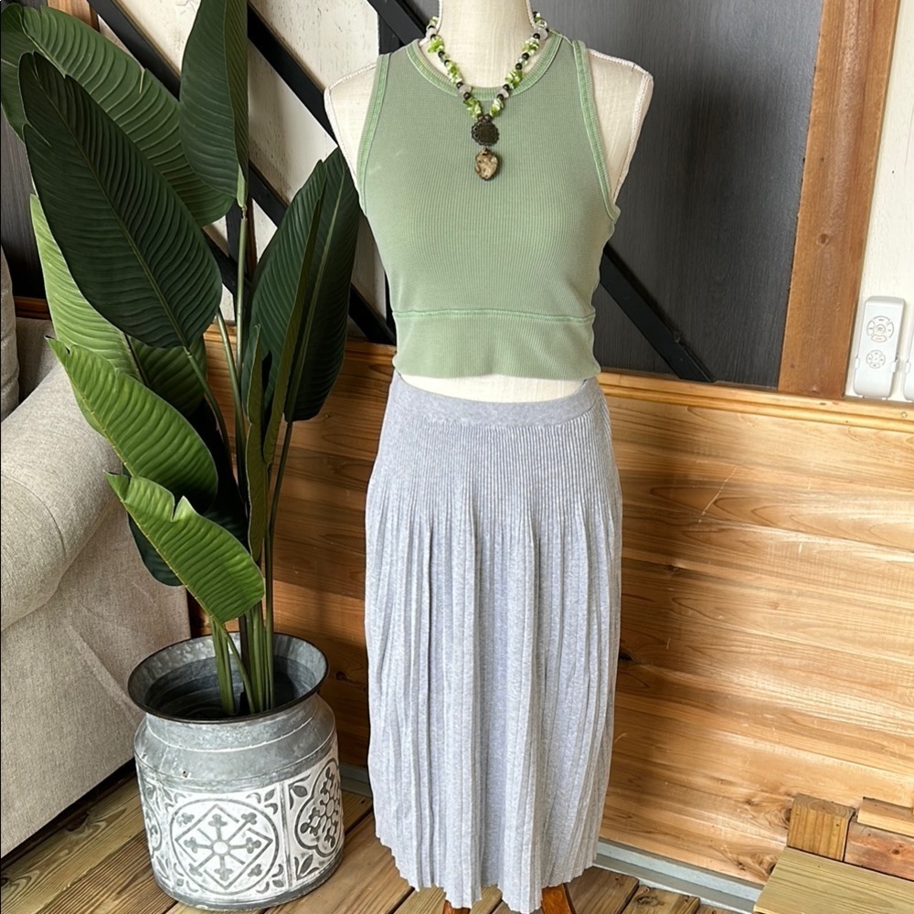 Elegant Michael Kors  Gray Pleated Skirt size XS